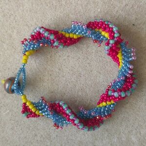 Colorful Beaded Spiral Bracelet